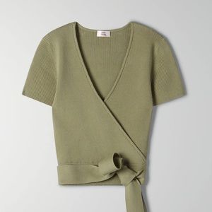 Aritzia All Tied Up Sweater (Prunella Knit Top)